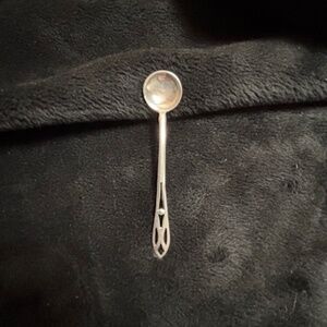 Vintage Sterling Silver-hallmarked Condiment ladle spoon  French 1920's